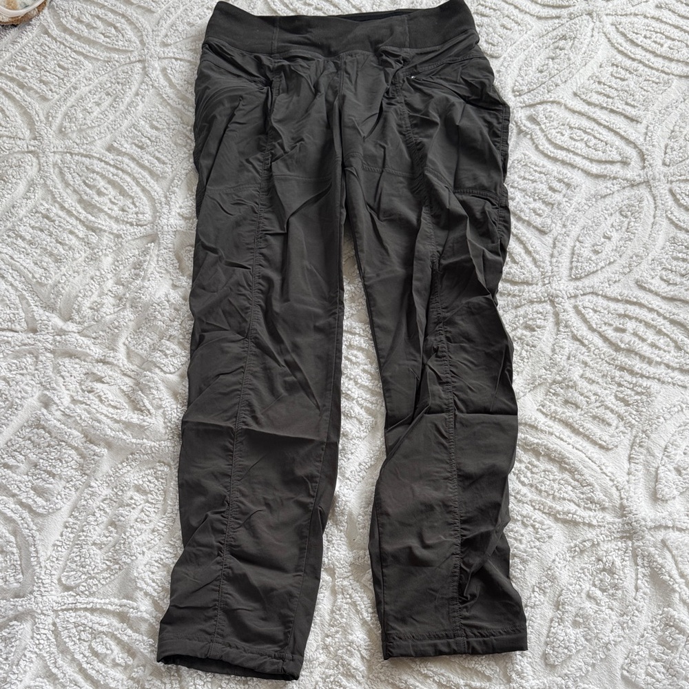 Prana Koen Olive Green Regular Fit Active Pants, Size Small